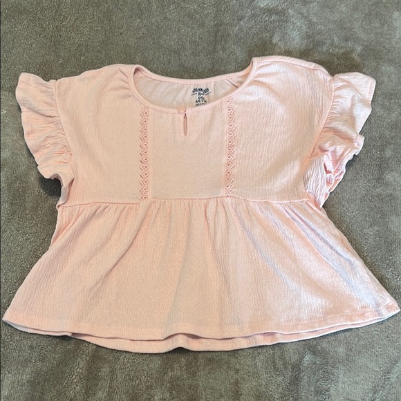 OshKosh B'gosh Pink Flutter Sleeve Blouse - Picture 1 of 5